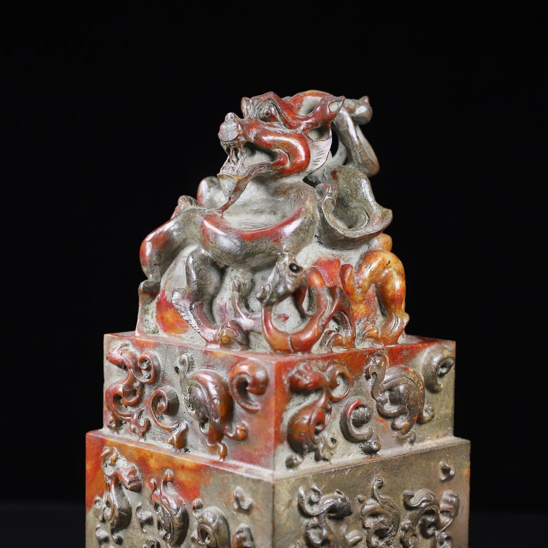 An Exquisite White Jade Dragon Pattern Seal - 5