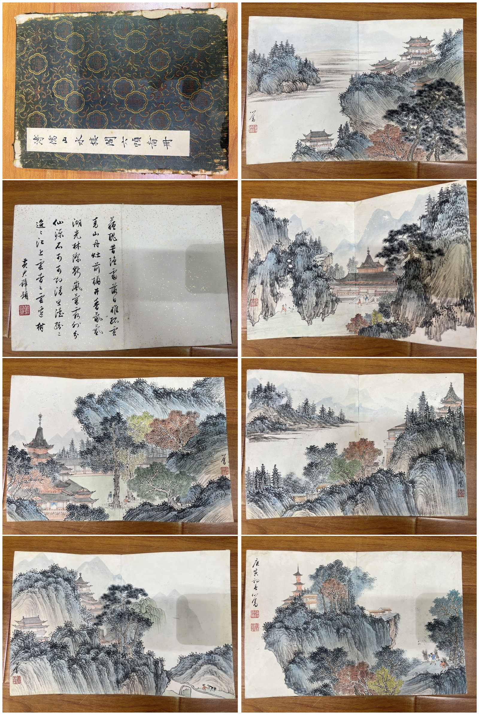 A Chinese Album Ink Painting of Landscape and Figure on Paper,Fu Ru: A Chinese Album Ink Painting of Landscape and Figure on Paper,Fu Ru,Size:7.1inx9.4in一本中国水墨山水人物画画册,溥