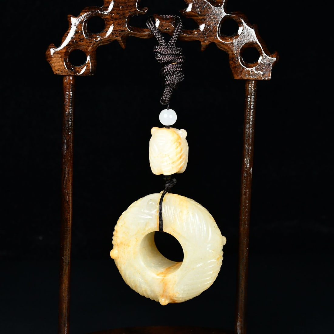 An Exquisite White Jade Cicada Pattern Pendant - 7