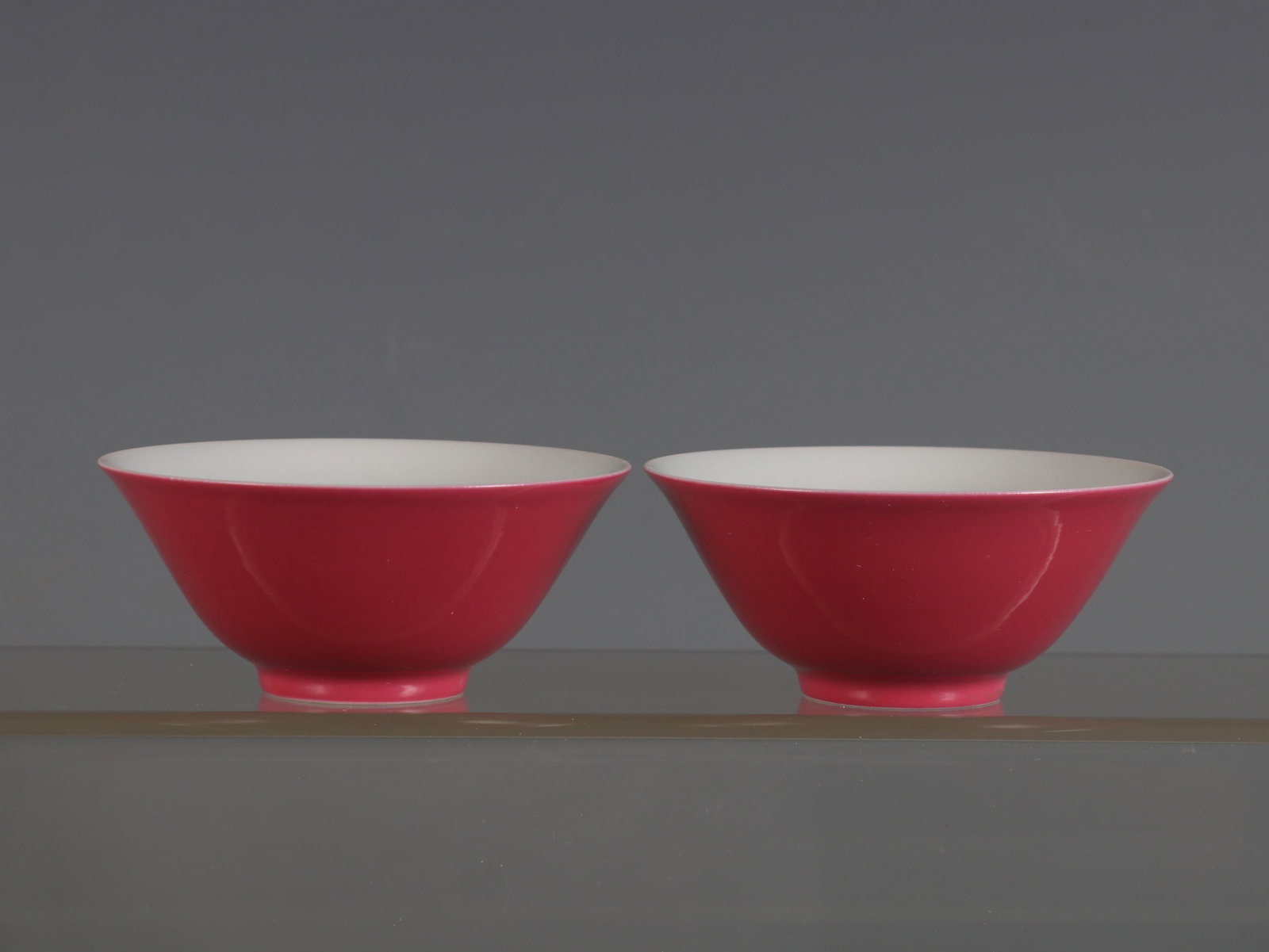 A Pair of Exquisite Famille-Rose Ruby Red-Glazed Melon and Fruit Pattern Cup: A Pair of Exquisite Famille-Rose Ruby Red-Glazed Melon and Fruit Pattern Cup Qing Dynasty, China Yongzheng Six-character