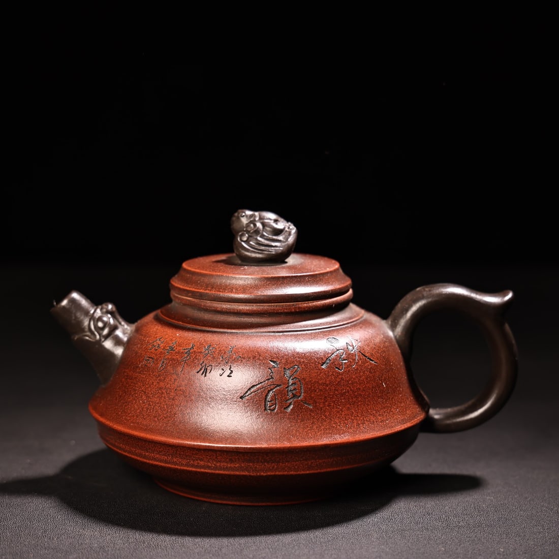 An Exquisite Purple Sands Bamboo Pattern Teapot (1 of 9)