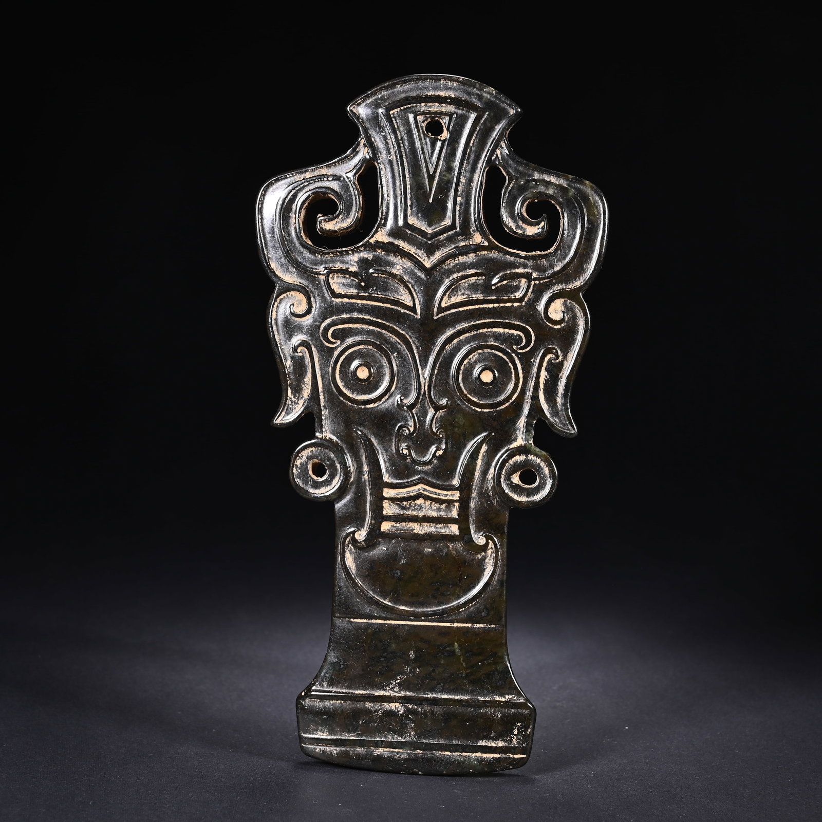 An Exquisite White Jade Beast-Face Pattern Pendant: An Exquisite White Jade Beast-Face Pattern Pendant,Qing Dynasty,