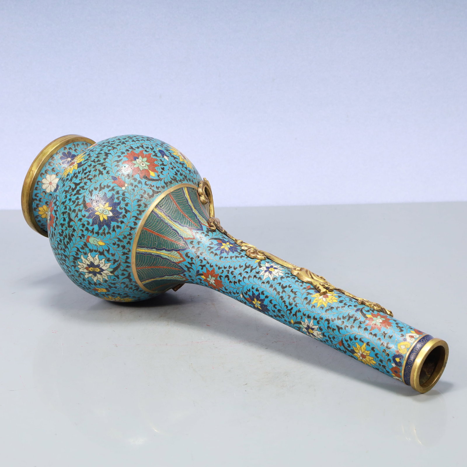 A Exquisite Cloisonne Lotus Pattern Dragon Pattern Vase - 7