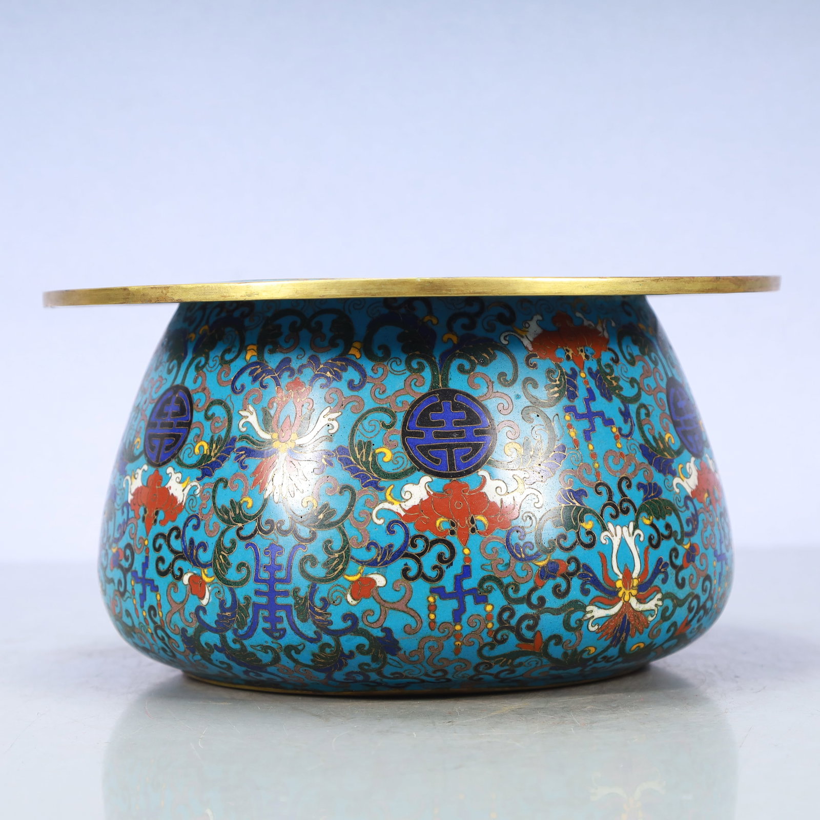 A Exquisite Cloisonne Lotus Pattern Bats and Peach Pattern Jar (1 of 7)
