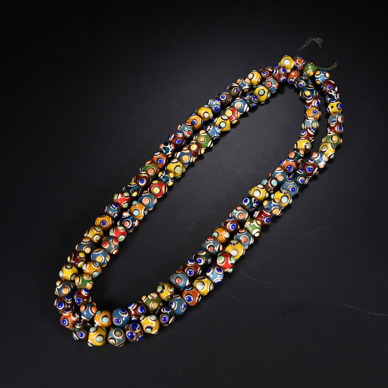 An Exquisite Glass Painted Color Necklace (1 of 9)