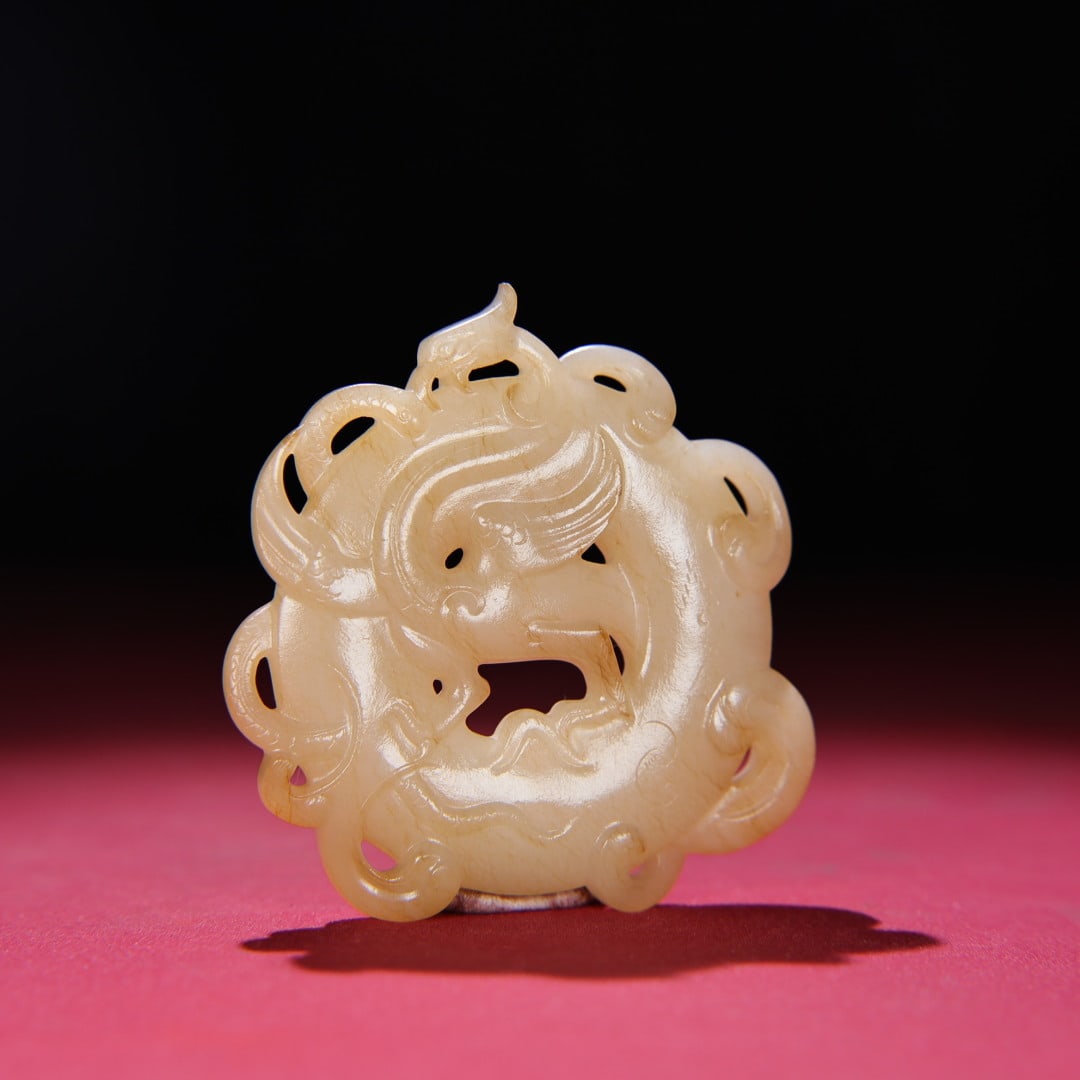 An Exquisite White Jade Phoenix Pattern Pendant - 4