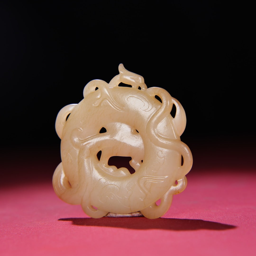 An Exquisite White Jade Phoenix Pattern Pendant - 6