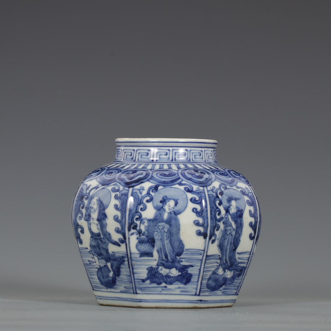 An Exquisite Blue and White Figures Pattern Jar - 4