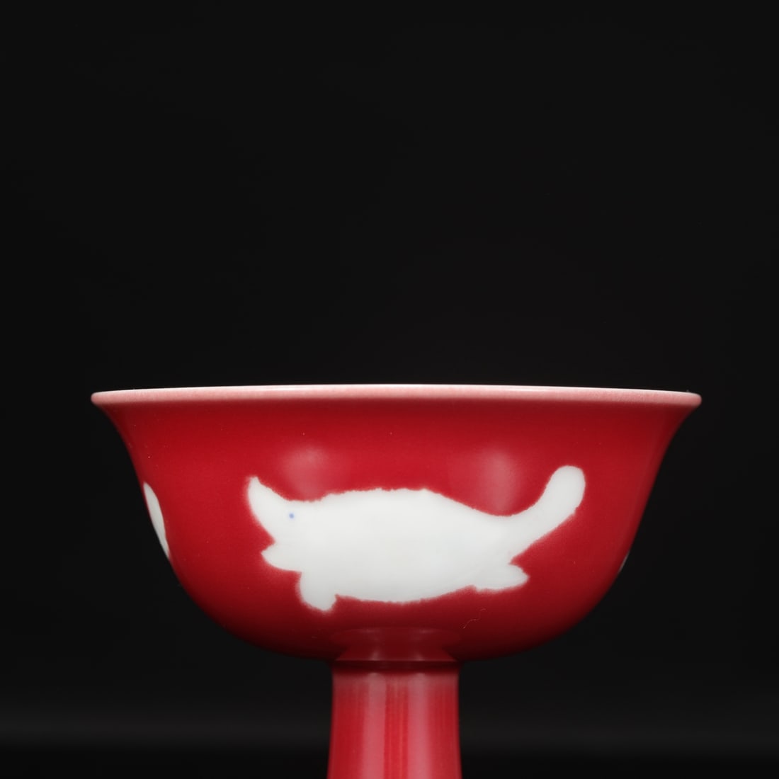 An Exquisite Precious Red Glazed Fish Pattern Cup - 3