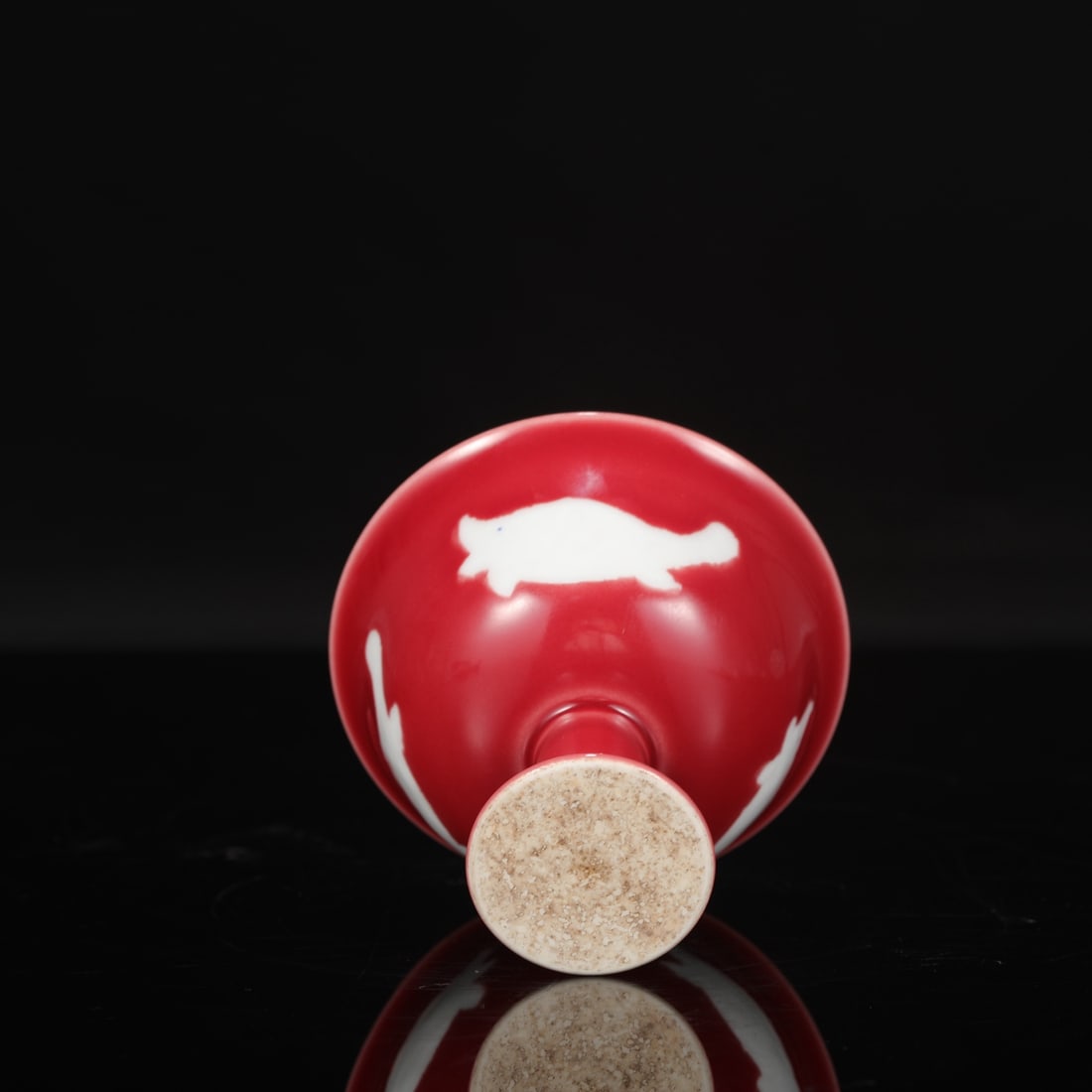 An Exquisite Precious Red Glazed Fish Pattern Cup - 9