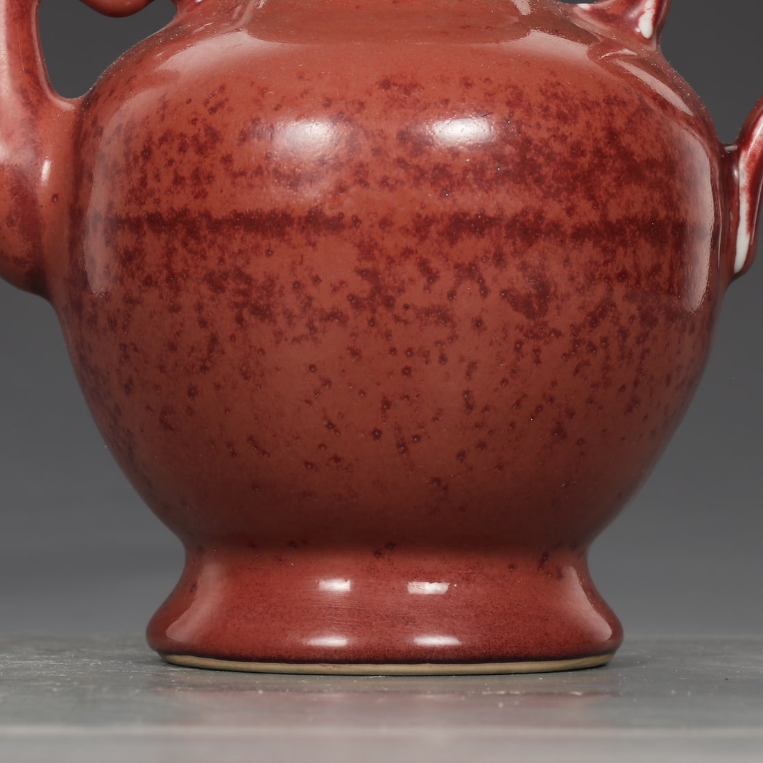 An Exquisite Ruby Red-Glazed Ewer - 4