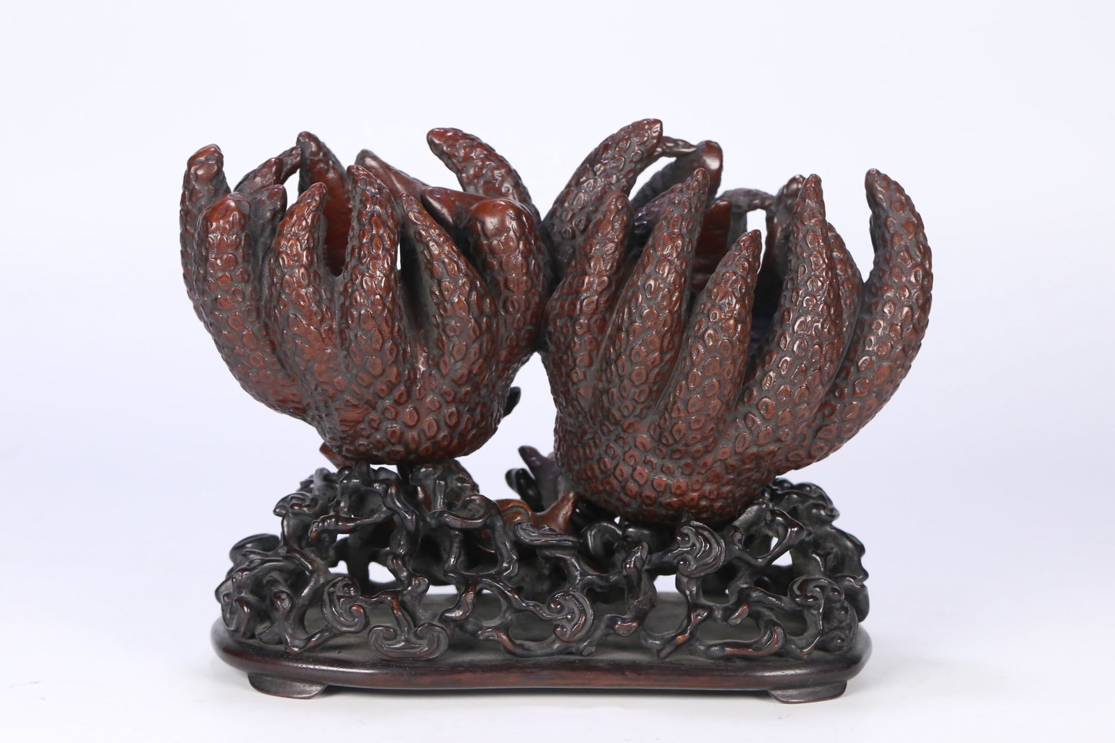 An Exquisite Boxwood Hollow Bergamot Ornament,With Zitanwood Base (1 of 9)