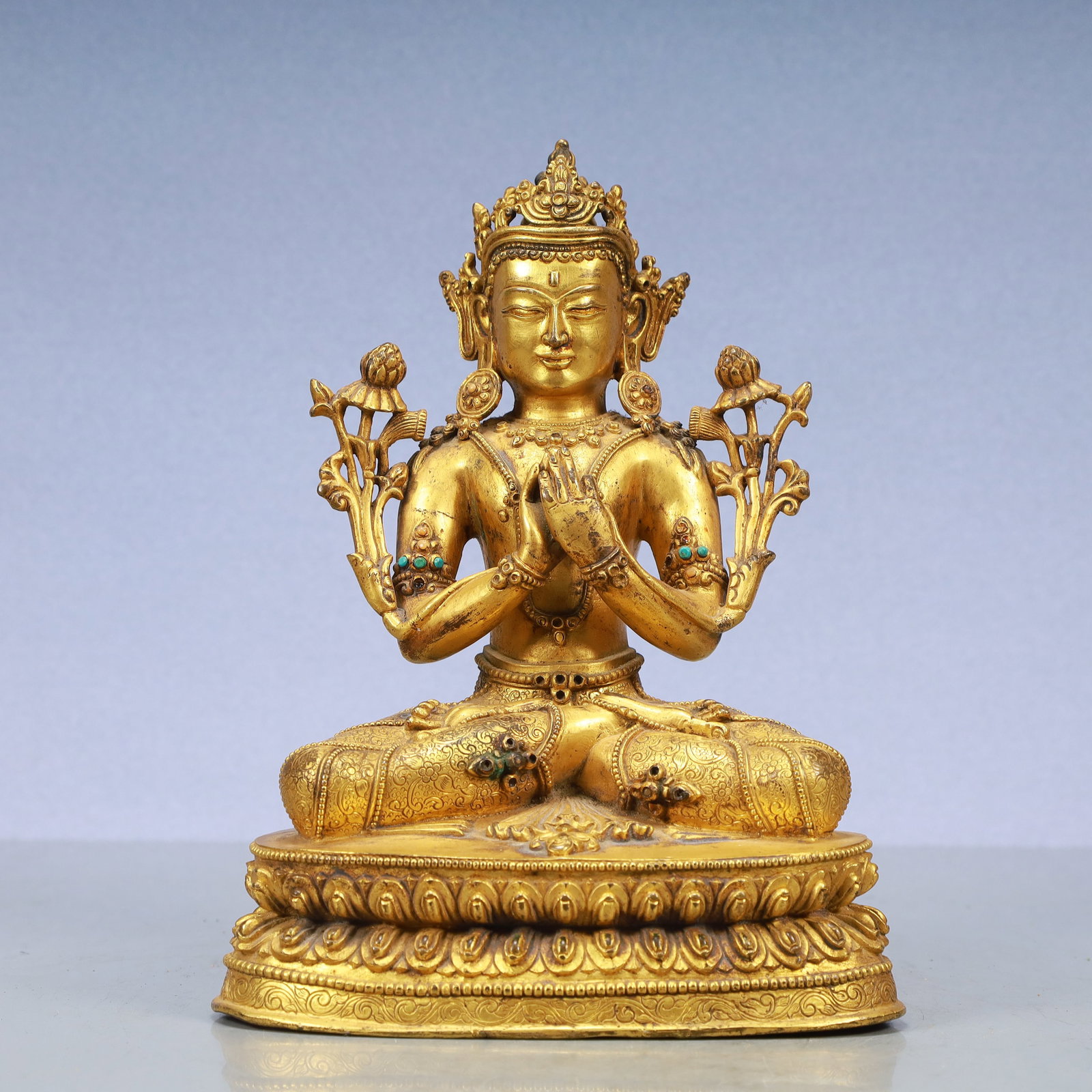 A Exquisite Gilt Bronze Buddha statue (1 of 9)