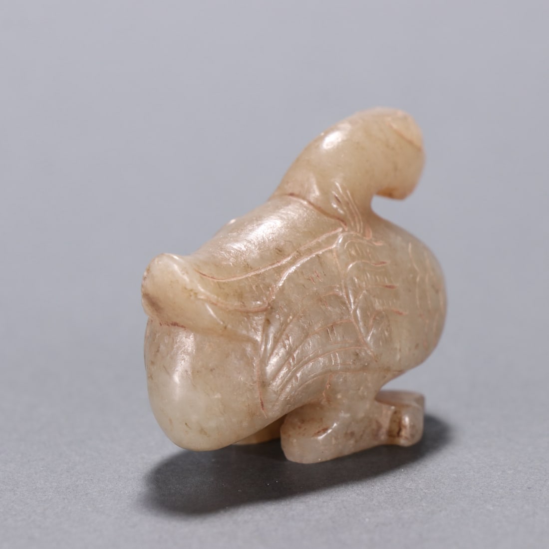 An Exquisite Archaic Jade Bird Ornament - 5