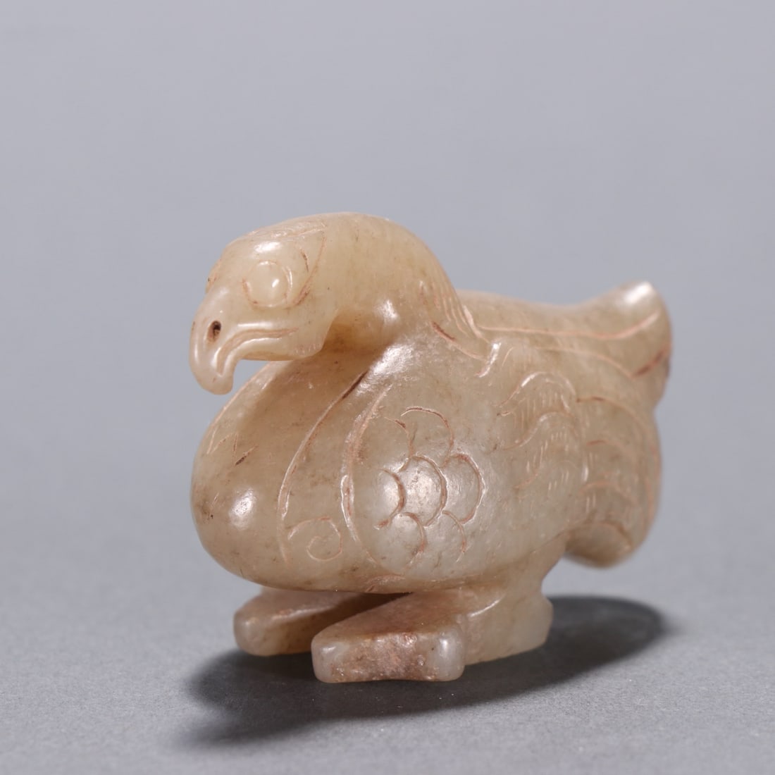 An Exquisite Archaic Jade Bird Ornament - 7