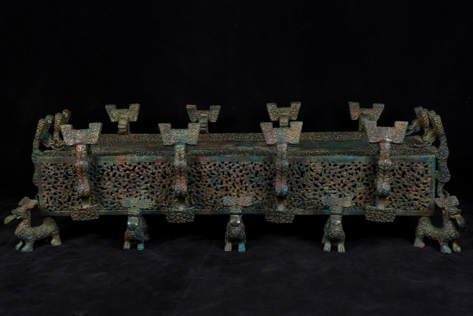 A Fine Openwork Bronze Square Ban With Dragon Pattern (1 of 9)