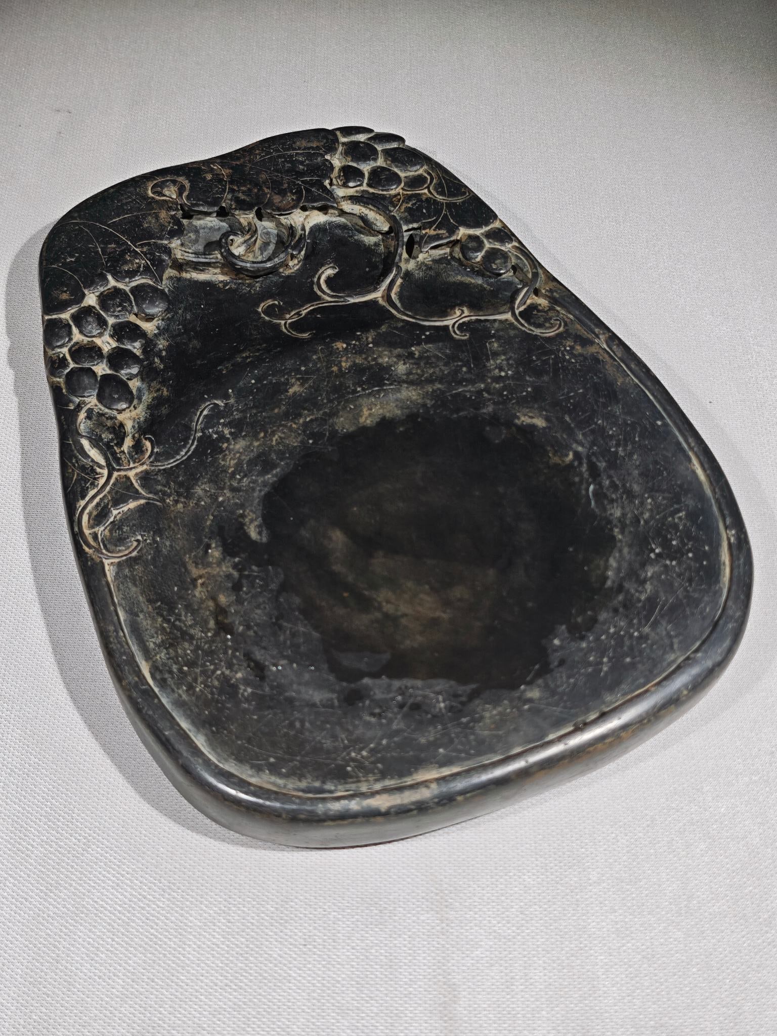 A Fine Duanshi Free?Form Inkstone With Grape Pattern (1 of 9)