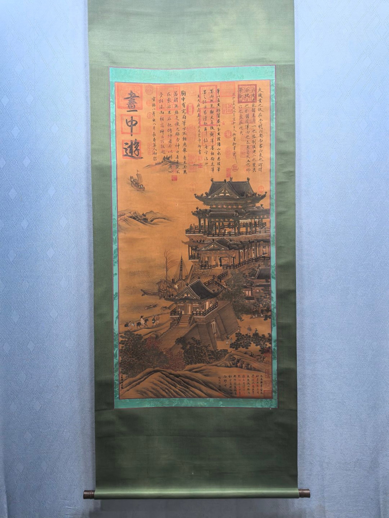 Chinese Ink Landscape Hanging Scroll,Ink on Silk (1 of 8)