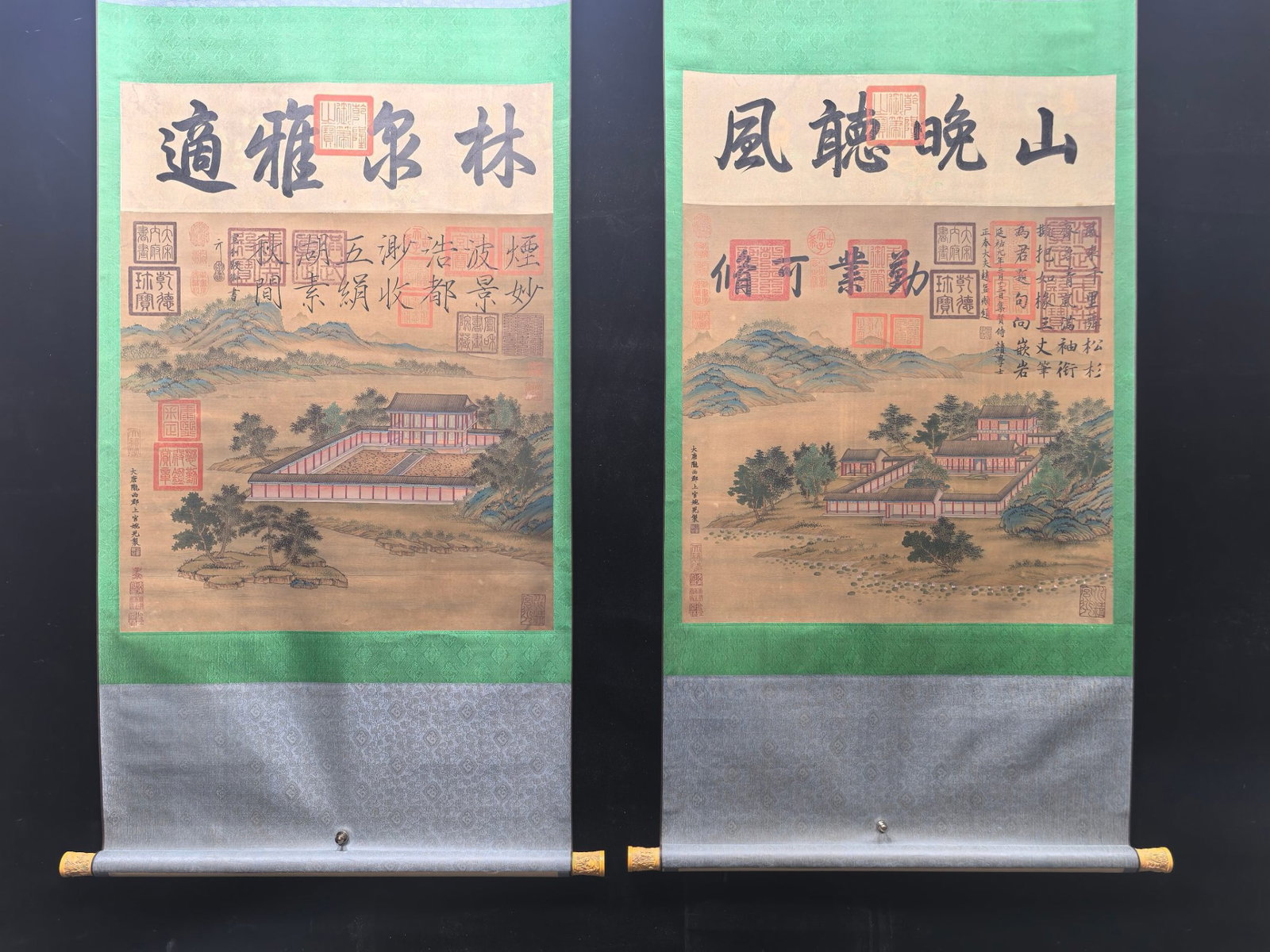 Chinese Ink Landscape Hanging Scroll,Ink on Silk (1 of 8)
