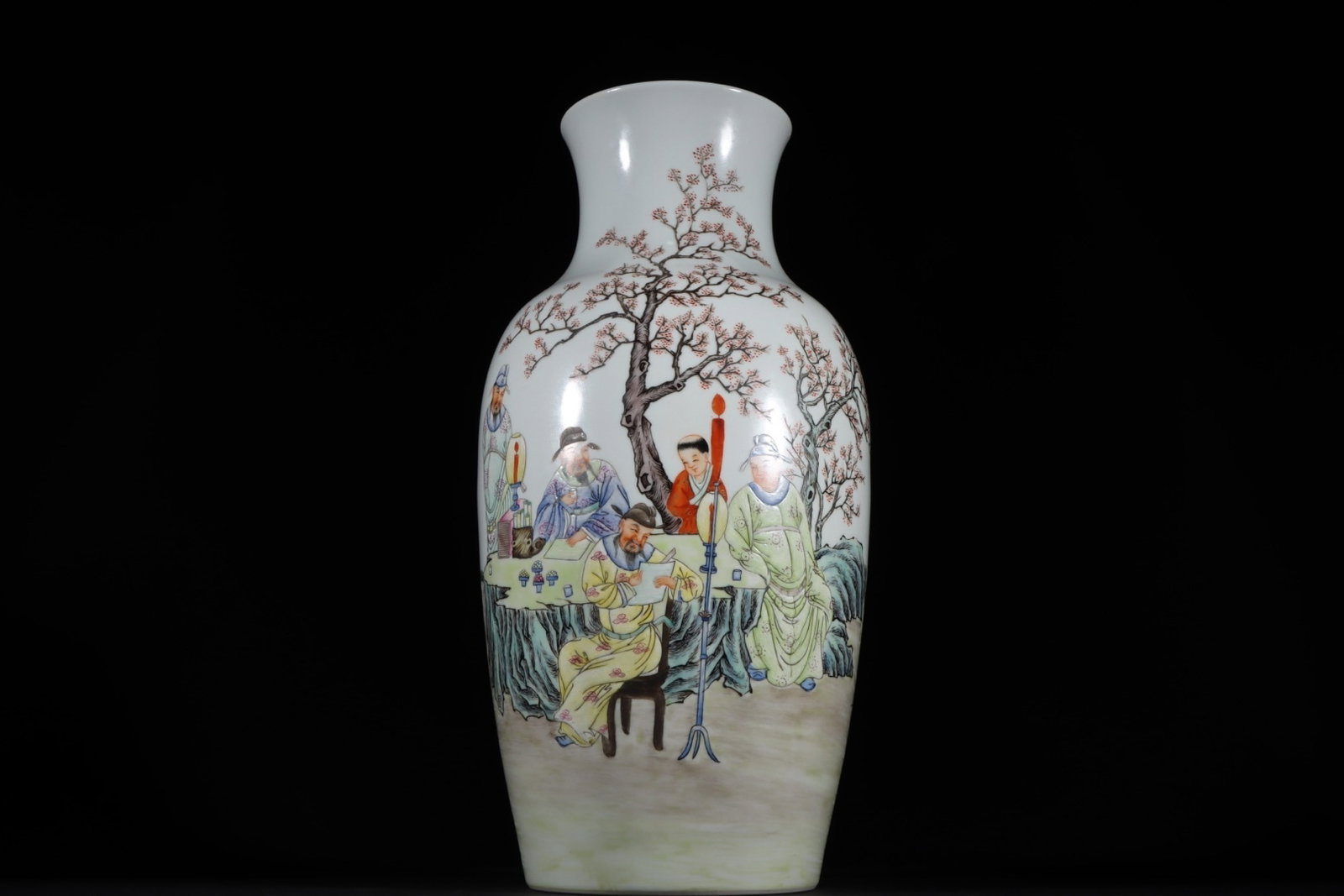 An Exquisite Famille Rose Figural Vase (1 of 9)
