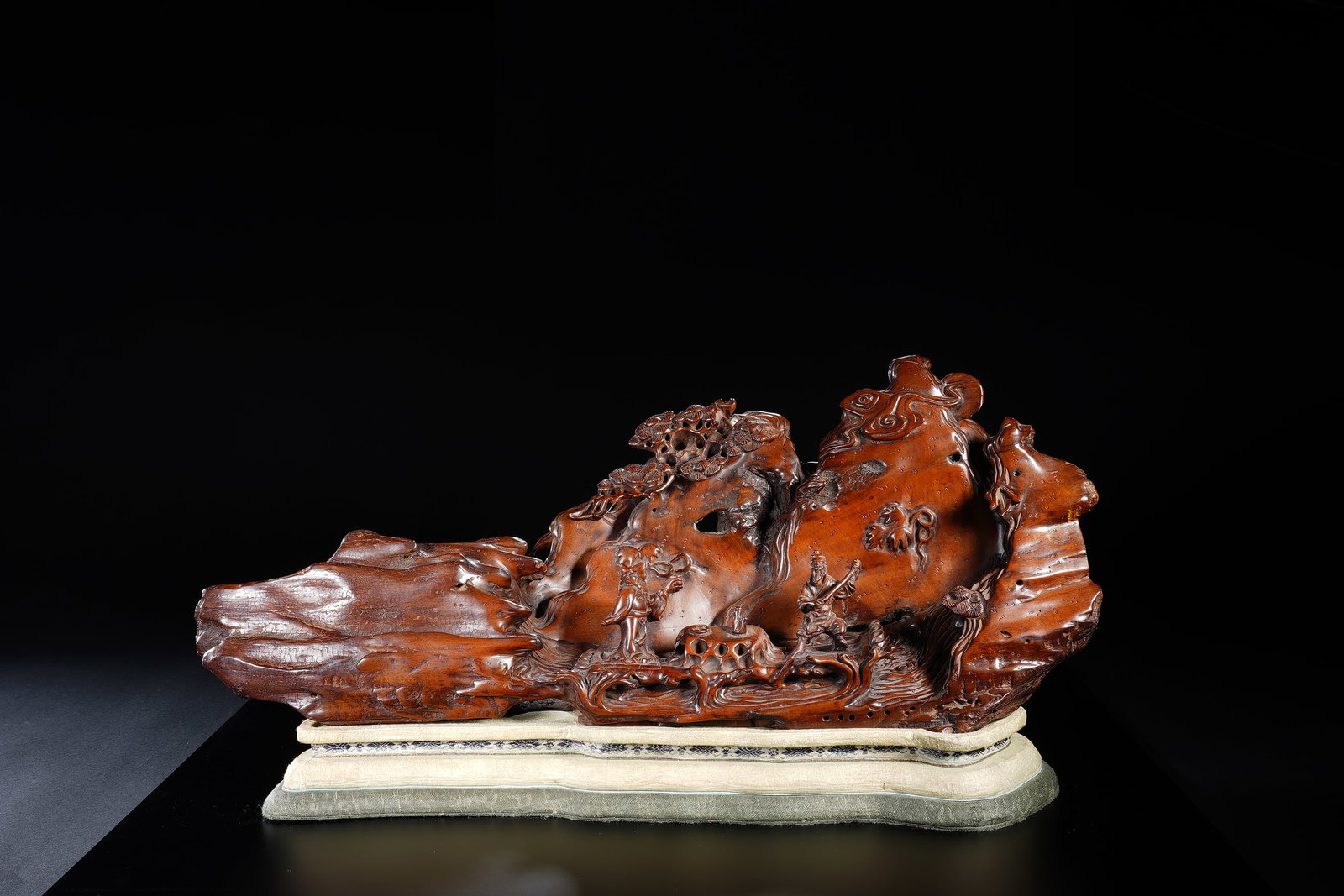 An Exquisite Boxwood Carved Ornament With Landscape And Figures (1 of 13)