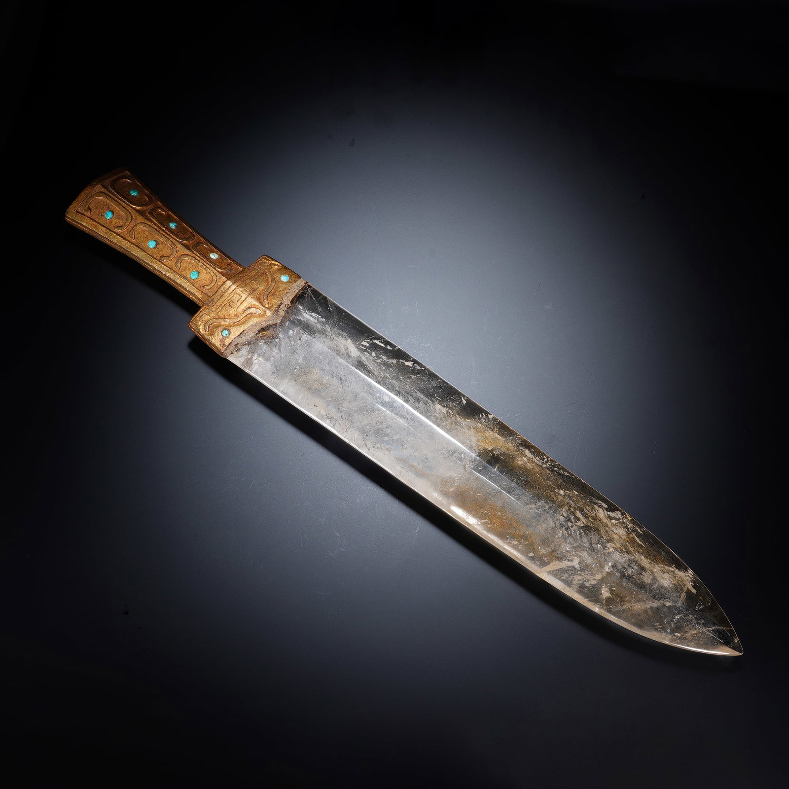 An Exquisite Crystal Sword Inlaid With Silver Gilt (1 of 7)