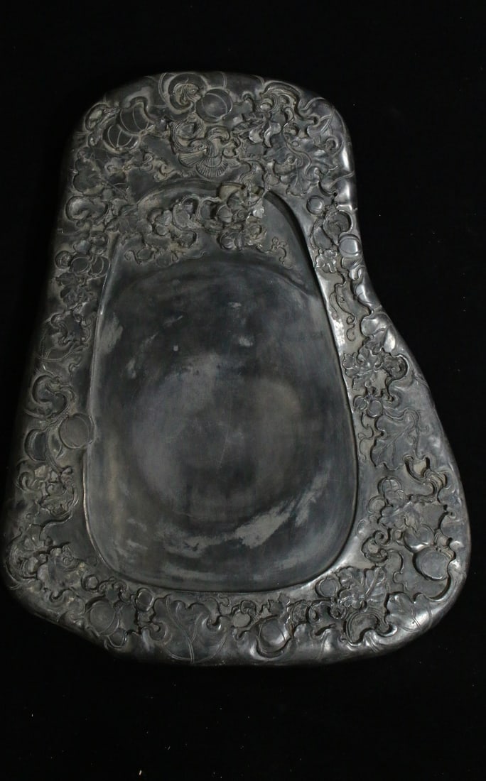 A Fine Duanshi Free?Form Inkstone With Melon And Vine Pattern (1 of 9)