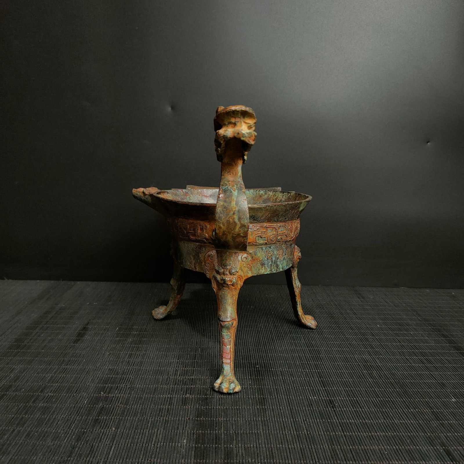 A Fine Bronze Dragon?Head Cup - 2