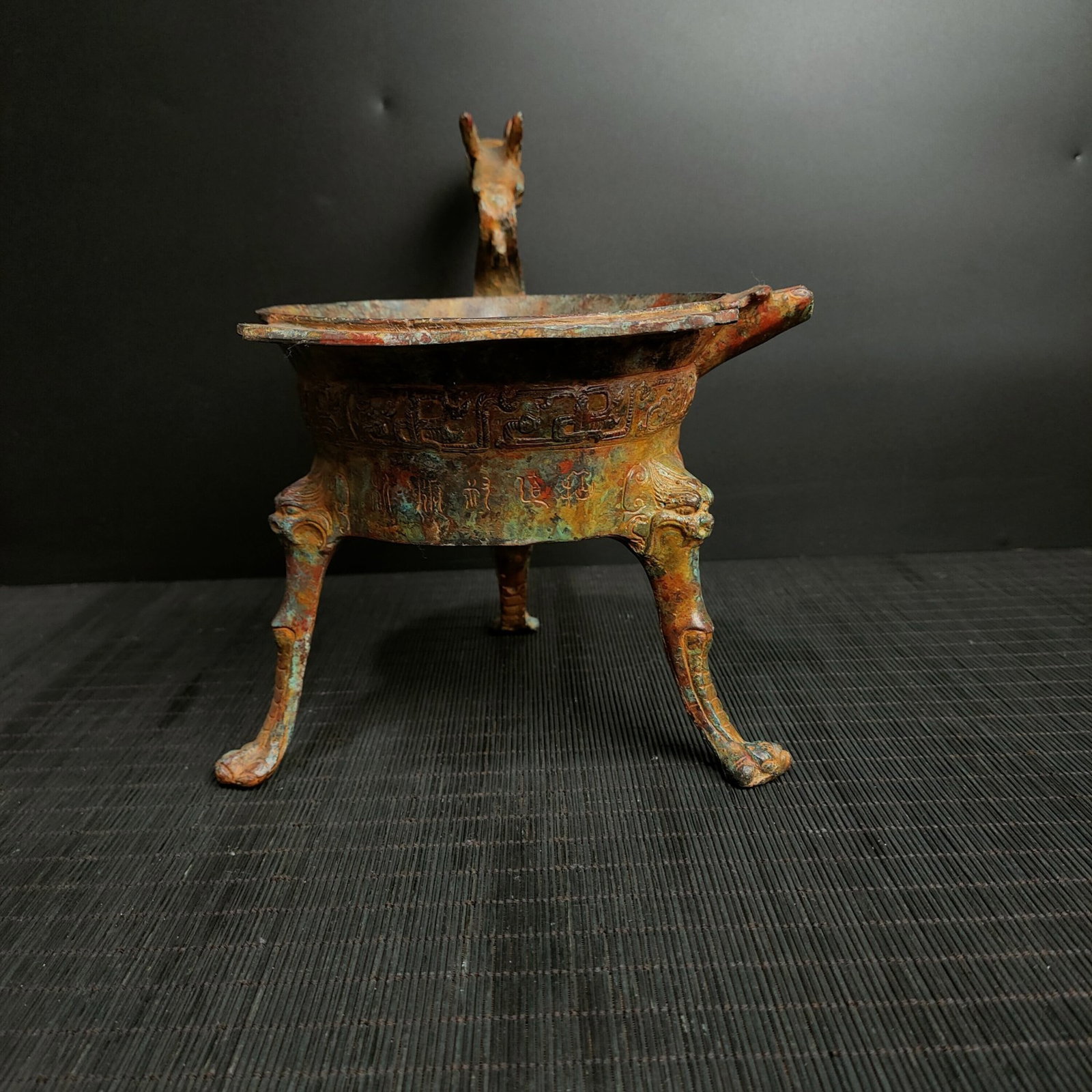 A Fine Bronze Dragon?Head Cup - 5