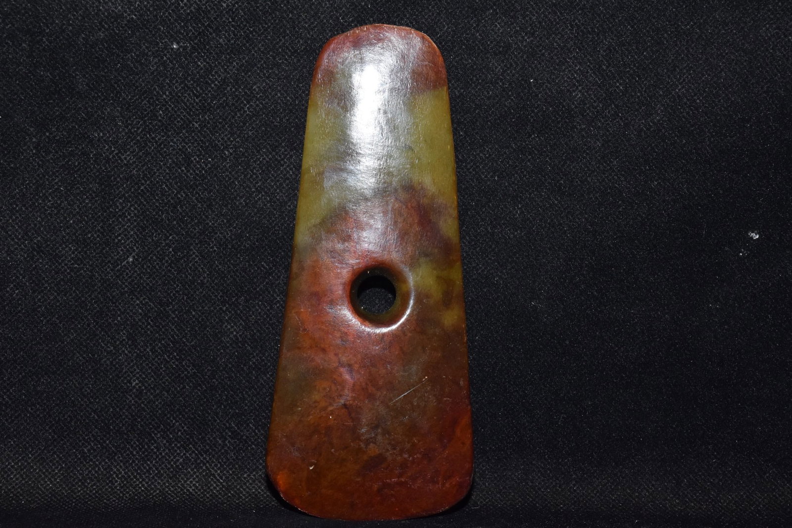 A Fine White Jade Single?Hole Jade Axe (1 of 2)