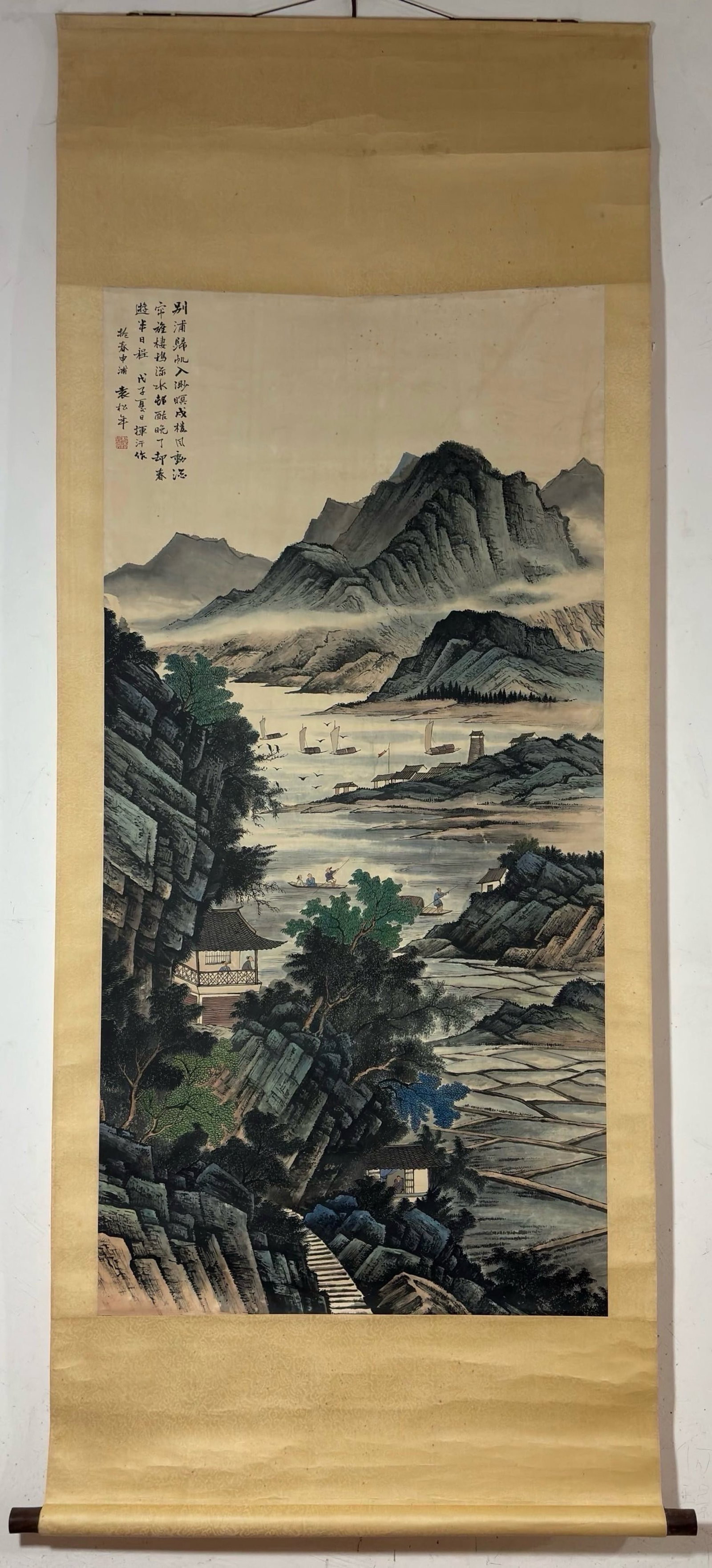 A ChineseInk?on?PaperHangingScroll,Landscape (1 of 9)