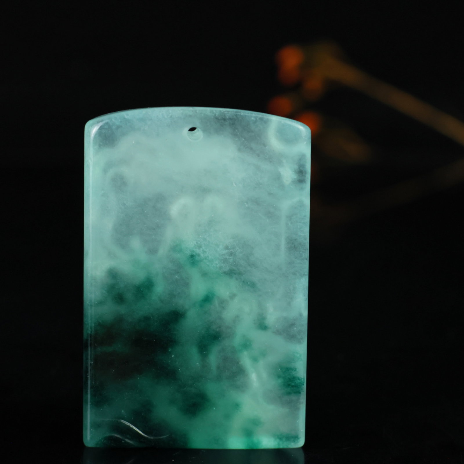 An Exquisite Jadeite Crane Pattern Pendant - 5