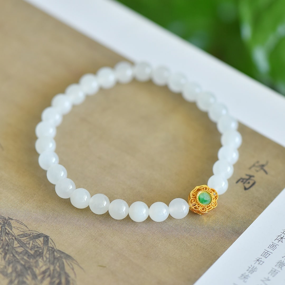 An Exquisite White Jade Bracelets - 5