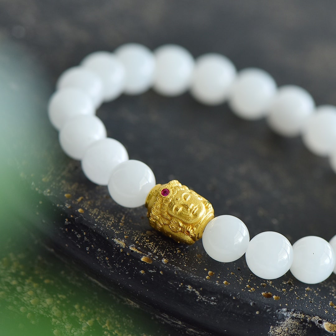 An Exquisite White Jade Bracelets - 2