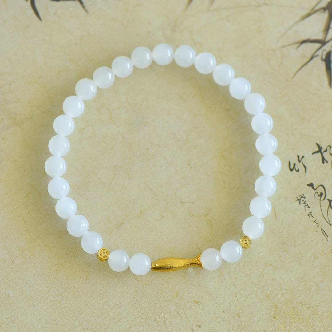 An Exquisite White Jade Bracelets - 2