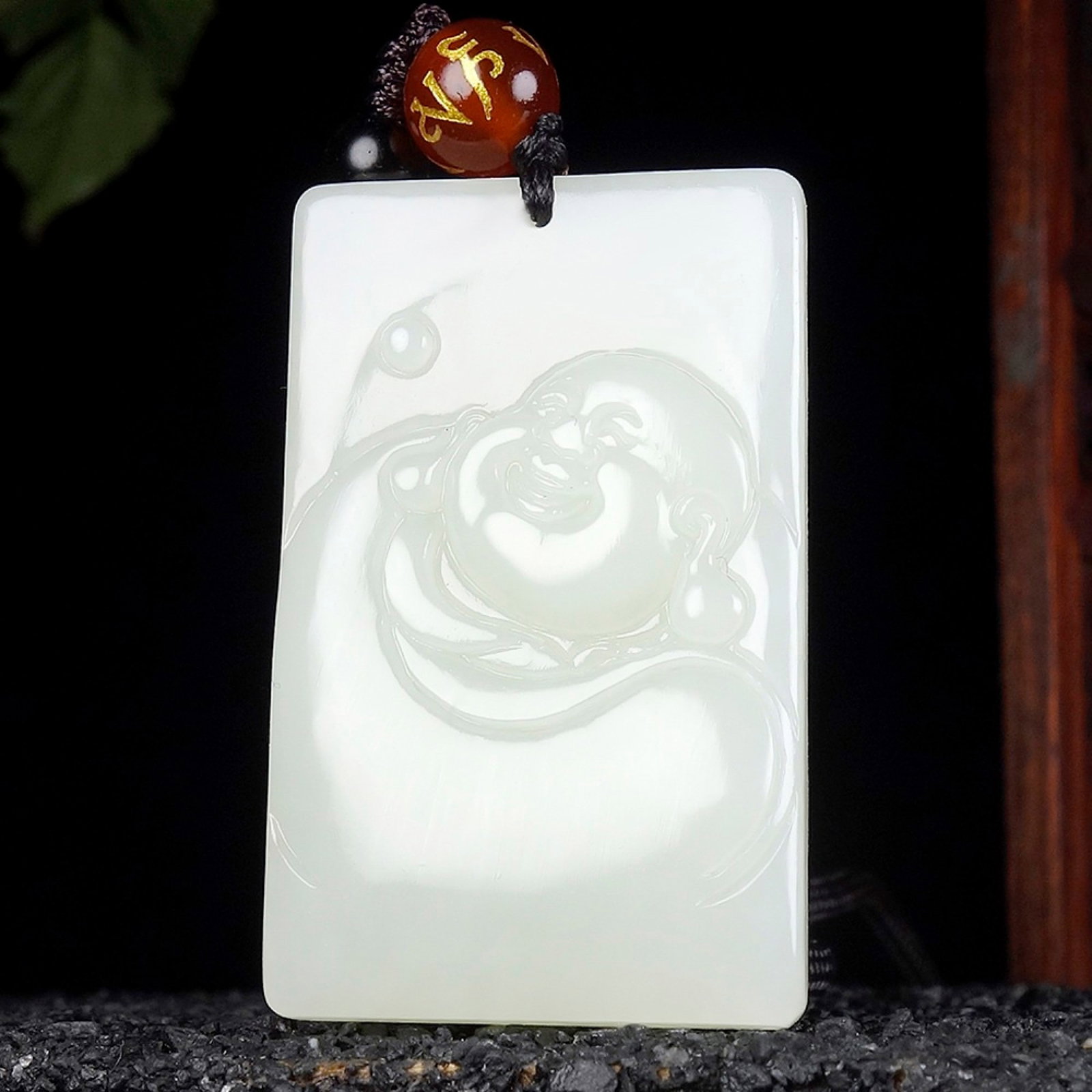 An Exquisite White Jade Statue of Maitreya Buddha Pendant: An Exquisite White Jade Statue of Maitreya Buddha Pendant,Size:44mmx28mmx8mm 白玉弥勒佛像挂件