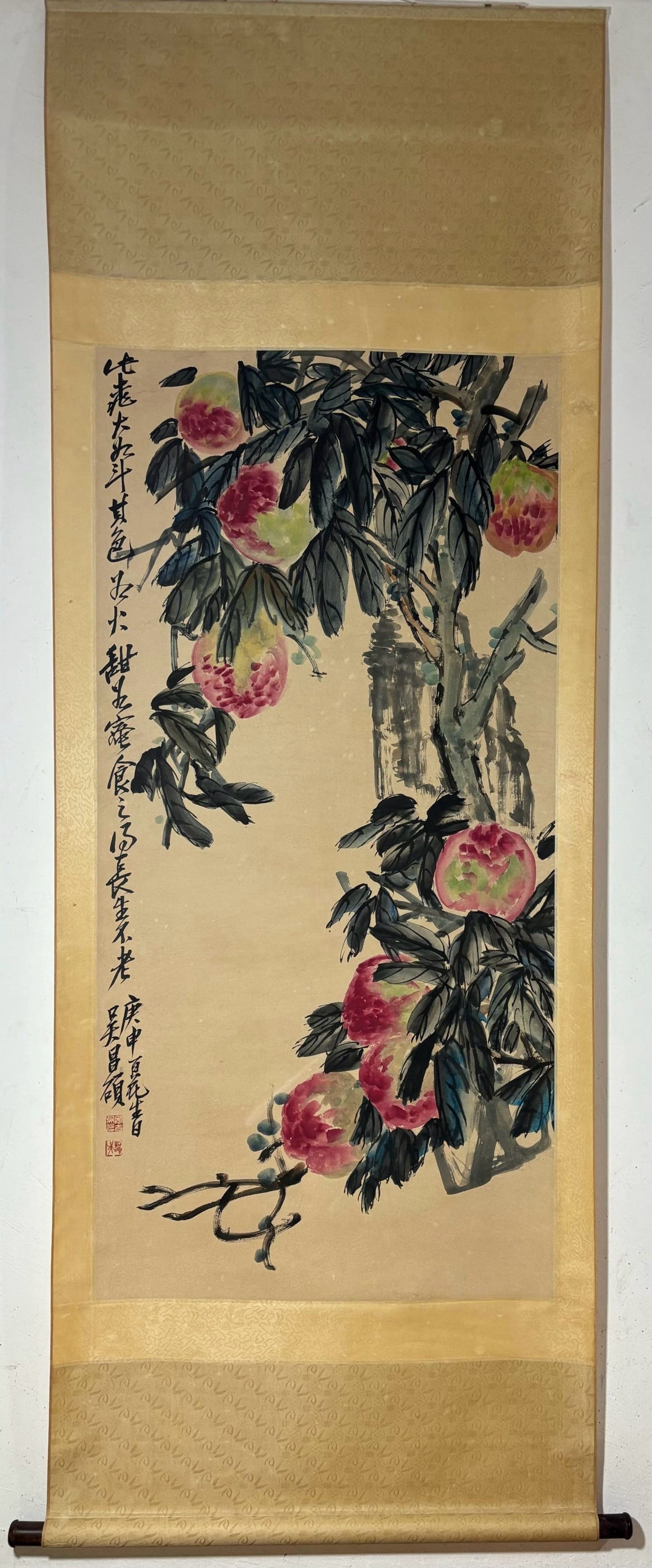 A ChineseInk?on?PaperHangingScroll,Multiple?LongevityMotif (1 of 9)