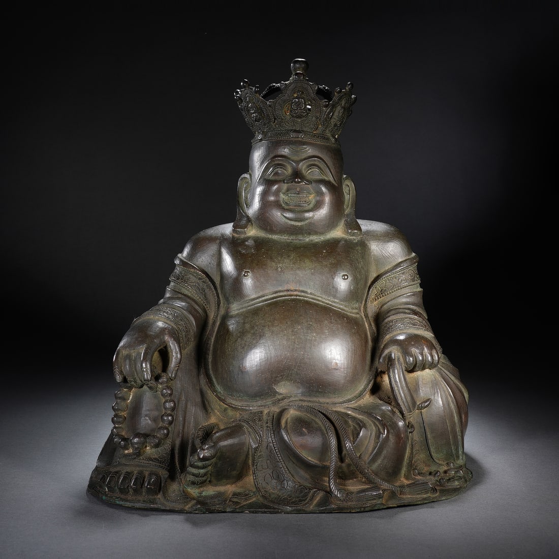 An Exquisite Copper Seated Statue Of Maitreya Buddha (1 of 12)