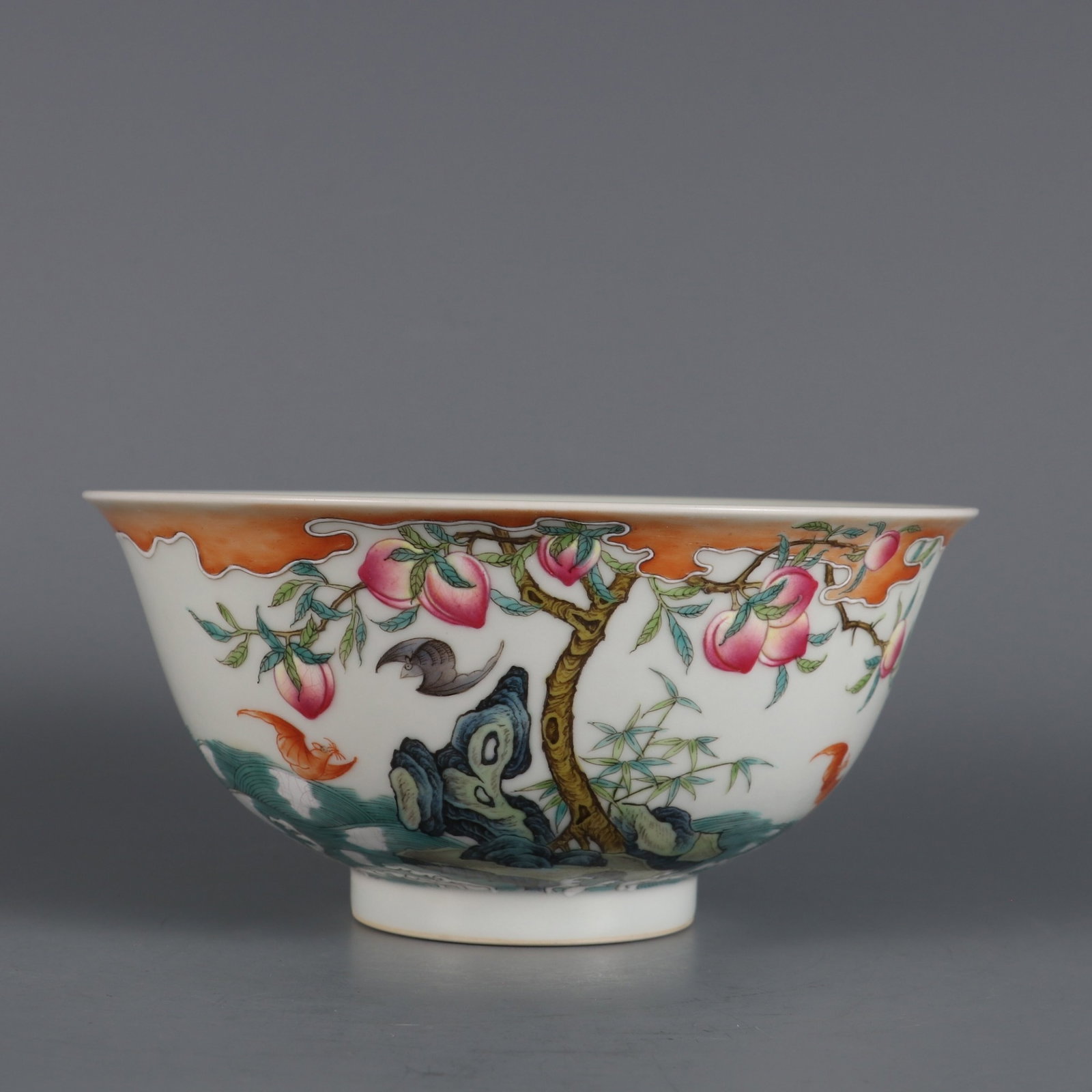 An Exquisite famille rose fortune mountain longevity sea palace bowl, (1 of 7)