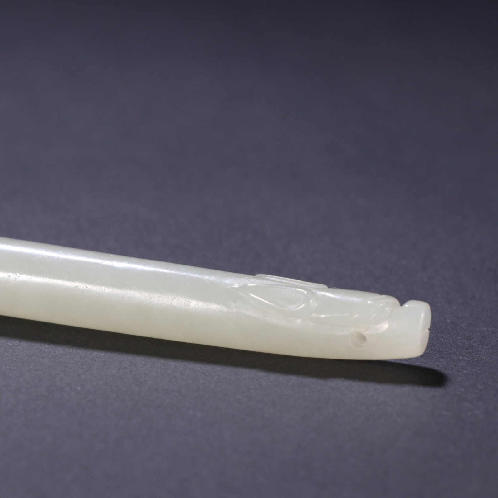 An Exquisite White Jade Spoon - 2