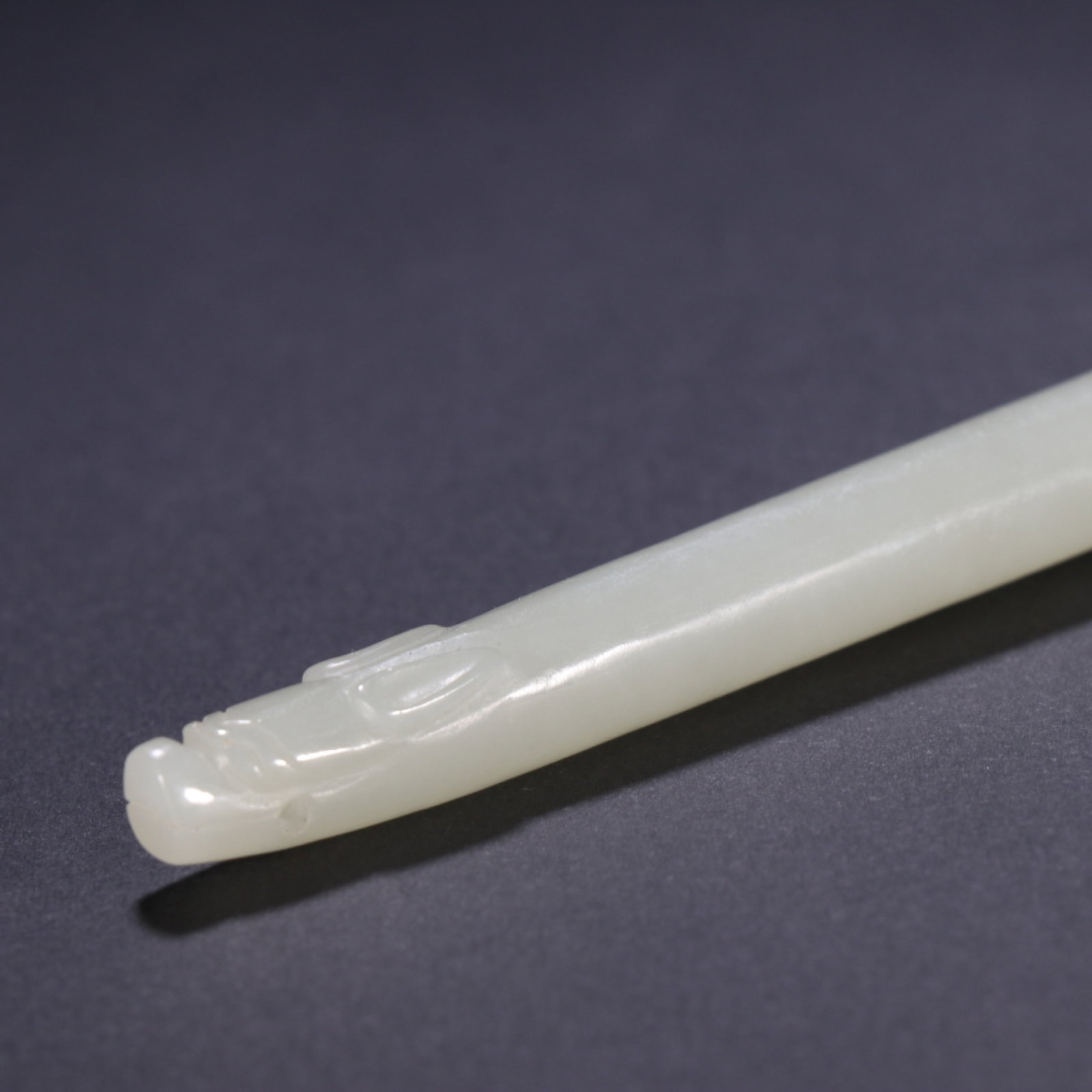 An Exquisite White Jade Spoon - 6