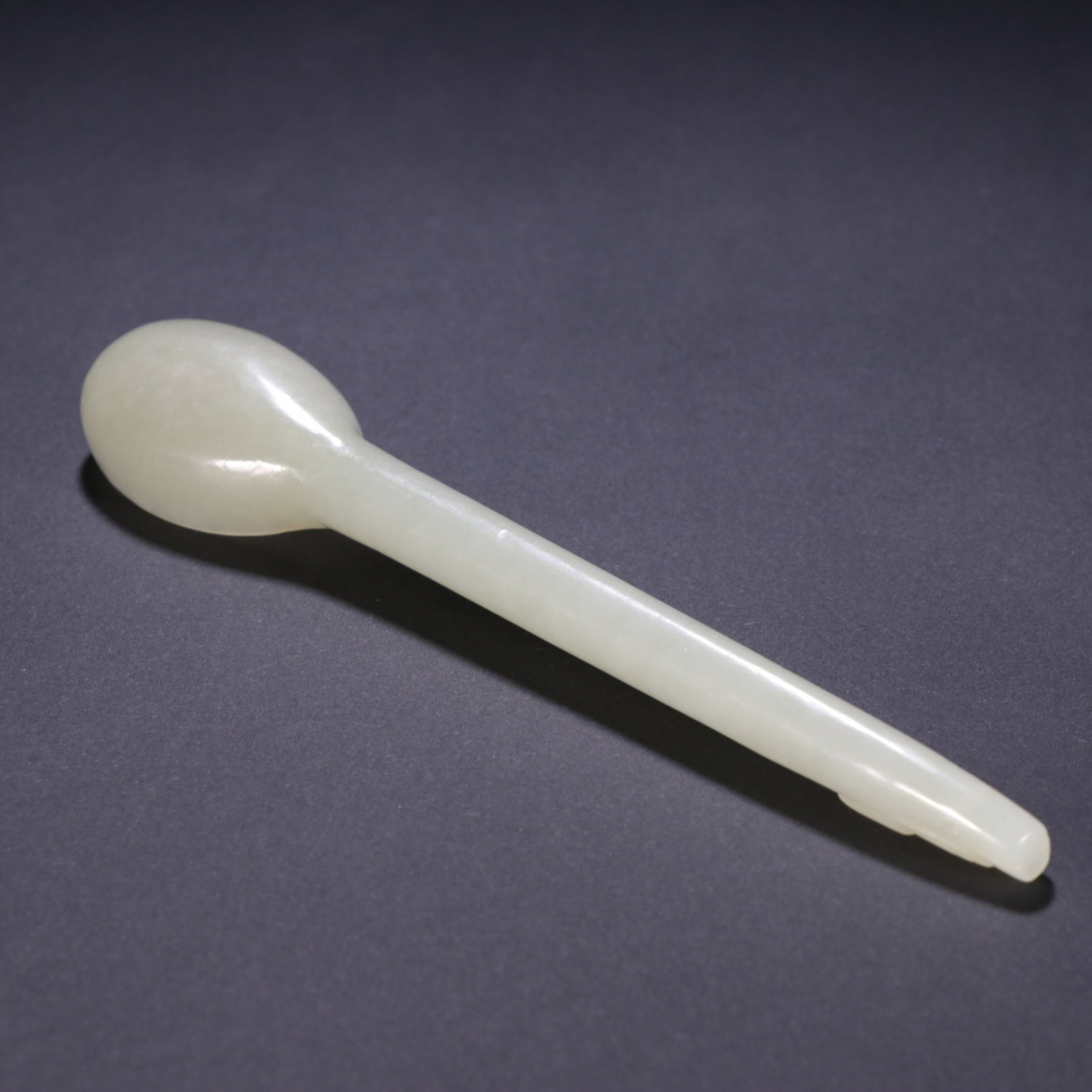 An Exquisite White Jade Spoon - 9