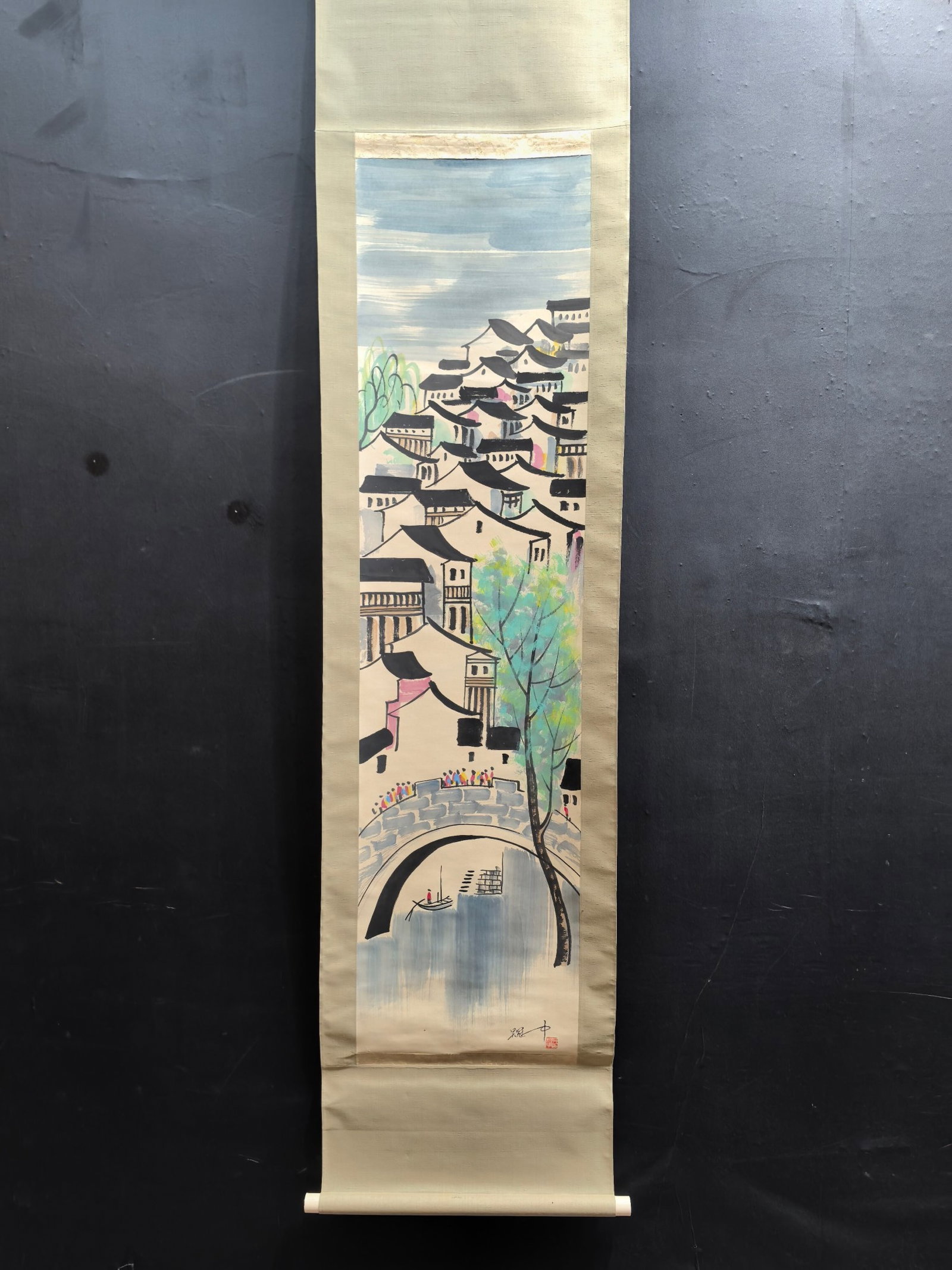 Chinese Ink Landscape Hanging Scroll,Ink on Paper (1 of 9)
