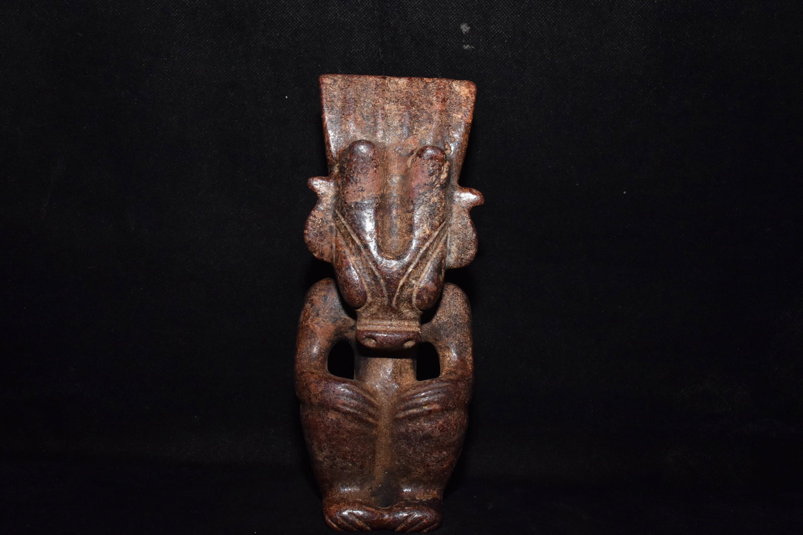 A Fine White Jade Ox?Head Deity Ornament: A Fine White Jade Ox‑Head Deity Ornament,Hongshan Culture,Dimensions:8.3inx 3.9in,Weight:1170g,白玉牛头神人摆件,红山文化