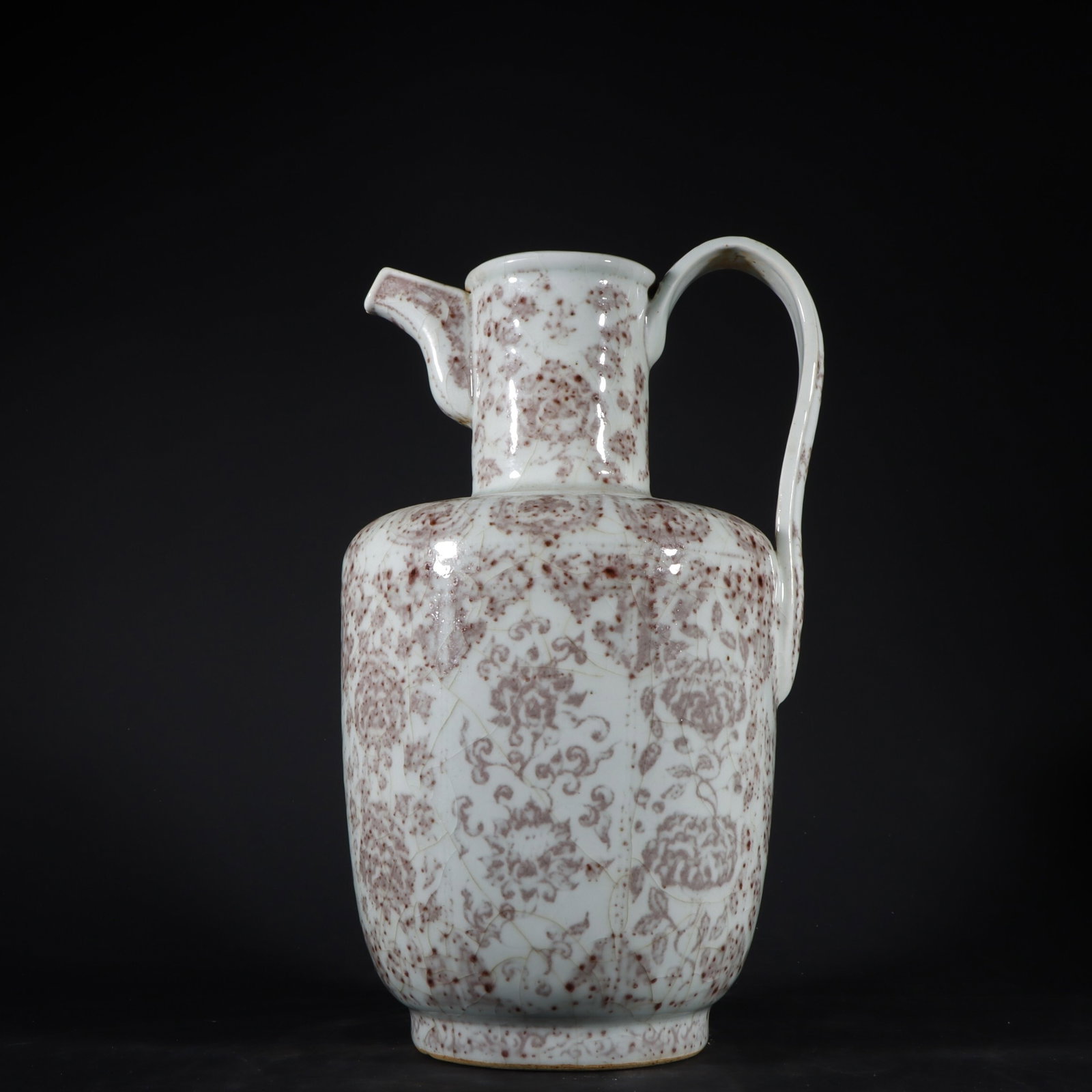 An Exquisite Underglaze Red Pot Decorated With Floral Patterns (1 of 9)