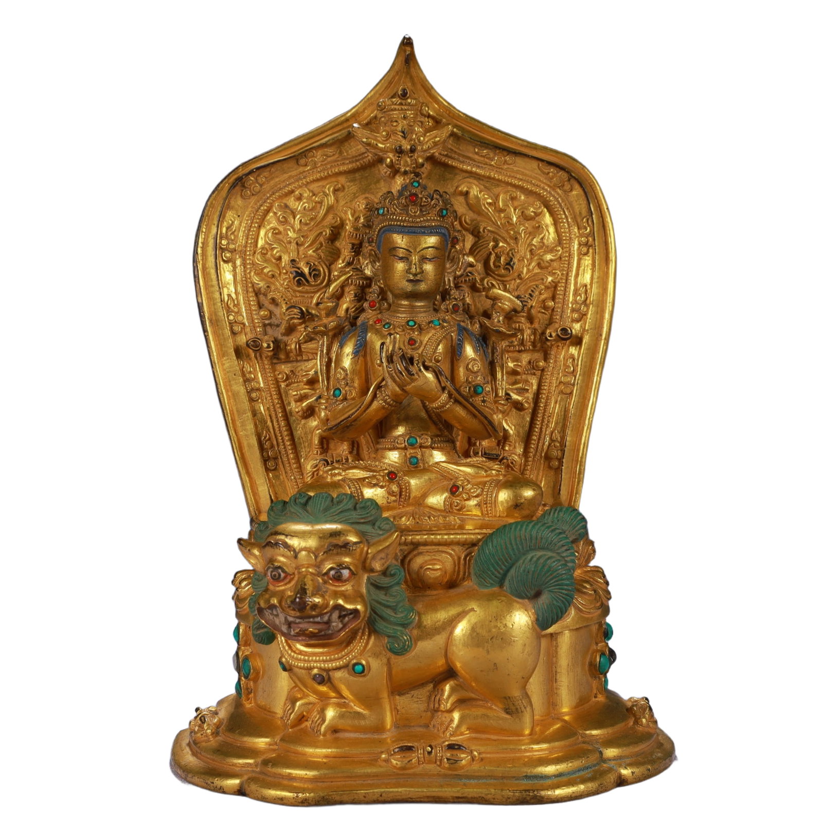 A Solemn Gilt Bronze Statue of Amitayus: A Solemn Gilt Bronze Statue of Amitayus,Qing Dynasty, China,Size:5.5inx3.1inx8.3in,Weight:1850g 铜鎏金无量寿佛像,中国清代