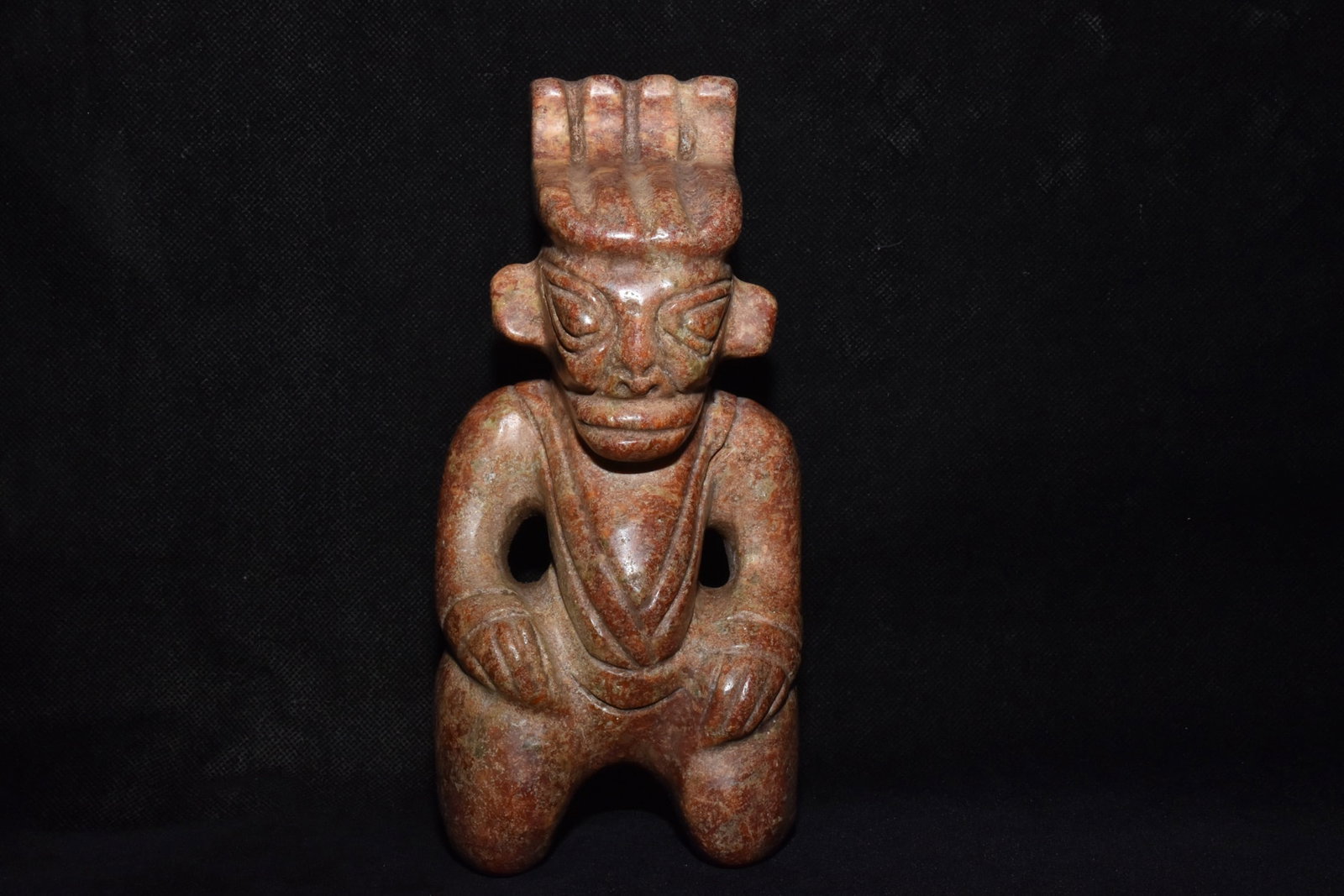 A Fine White Jade Deity Ornament: A Fine White Jade Deity Ornament,Hongshan Culture,Dimensions:3.5inx 7.5in,Weight:1400g,白玉神人摆件,红山文化