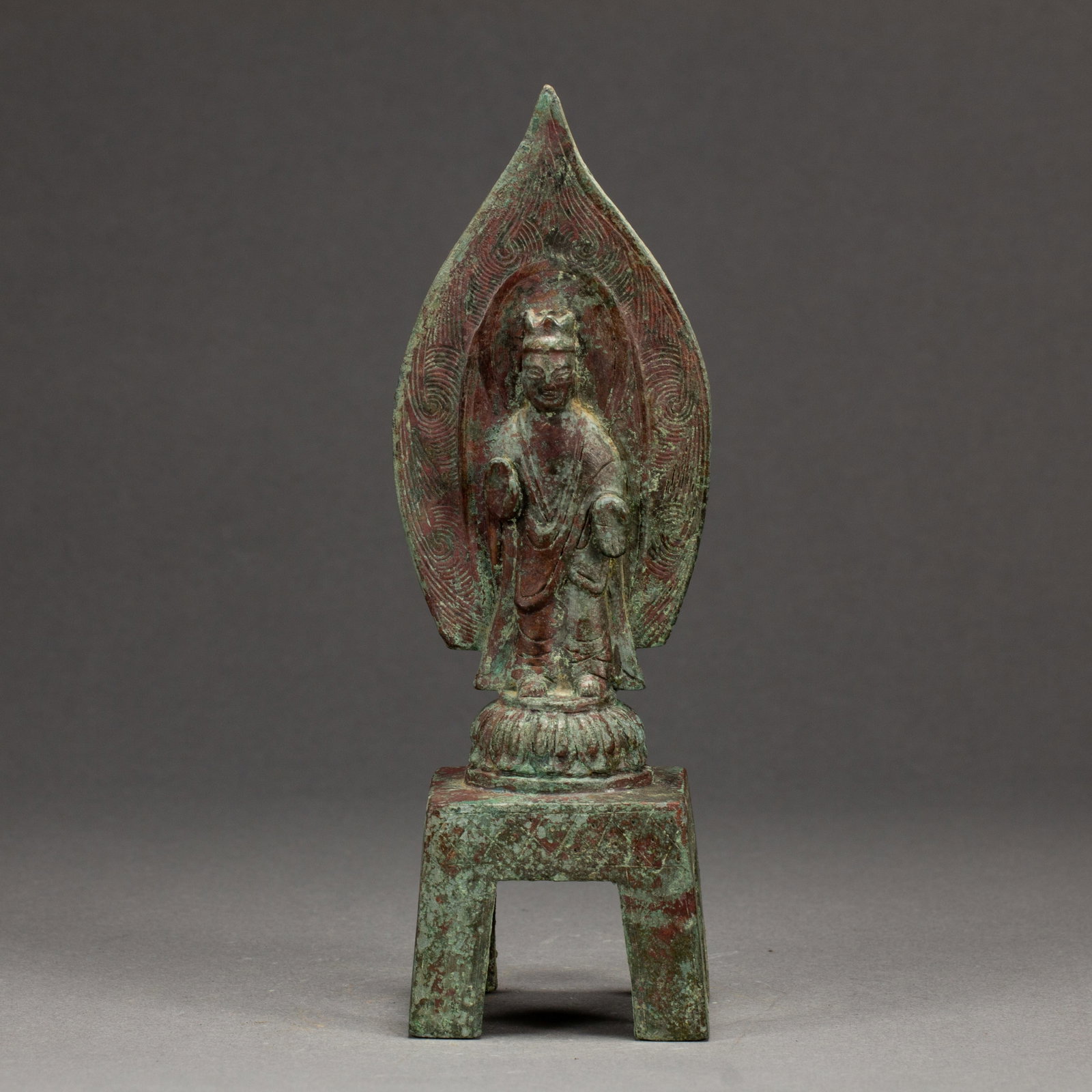 An Exquisite Bronze Standing Buddha Statue (1 of 10)