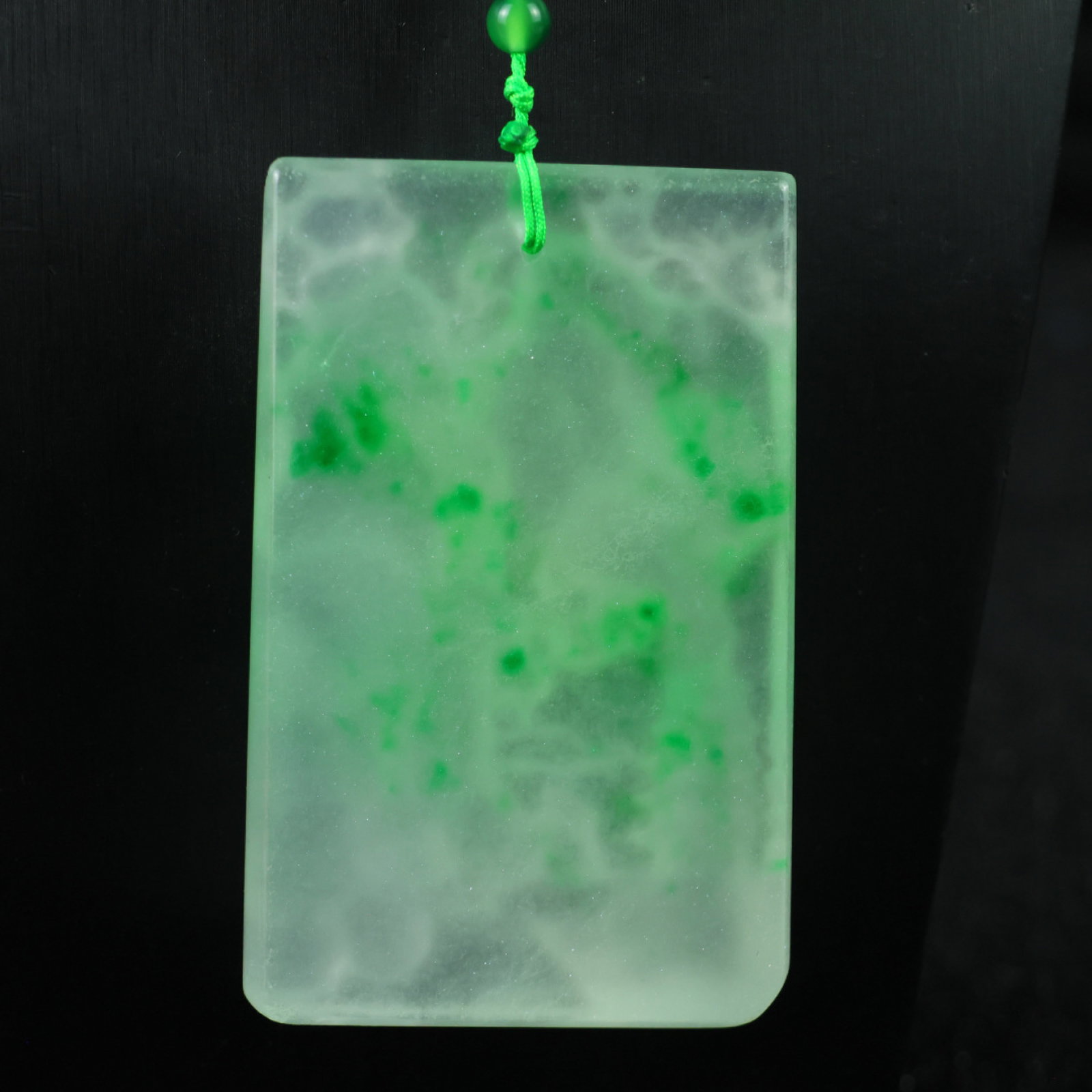 An Exquisite Jadeite Landscape Pattern Pendant - 5