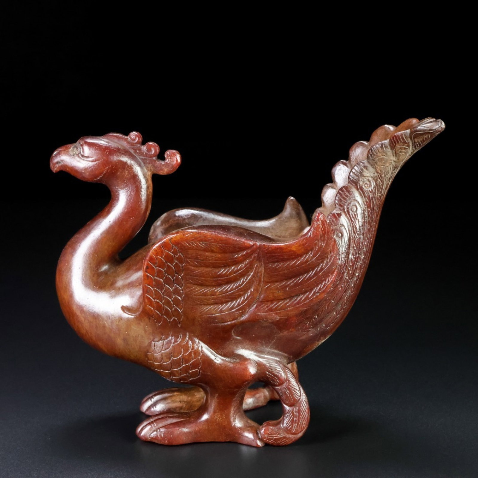 An Exquisite Archaic Jade Phoenix Ornament (1 of 9)
